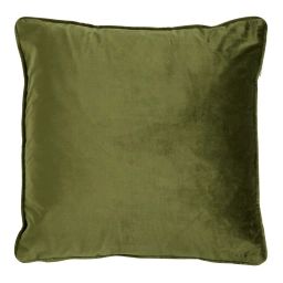Housse de coussin vert en velours-45×45 cm uni