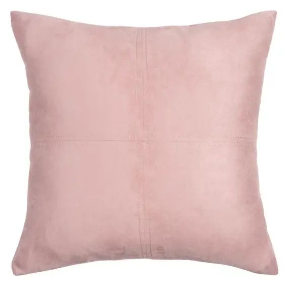 Coussin en suédine rose 40×40, OEKO-TEX®