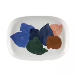 Plat de service Assiettes en Céramique, Grès – Couleur Multicolore – 32 x 23 x 2 cm – Designer Jenni Tuominen