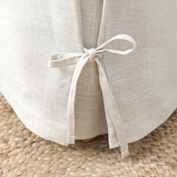 Cache sommier Lin Naturel 160×200
