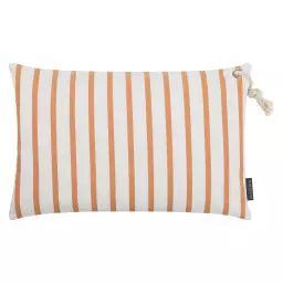 Housse de coussin extérieur rayée dralon orange – 60×40