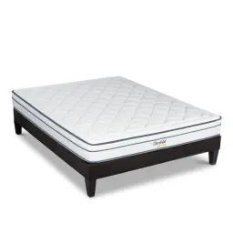 Ensemble  90×190  Matelas Ressorts + Sommier Bois
