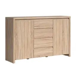 Buffet 2 portes 4 tiroirs naturel