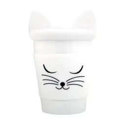 Mug et couvercle porcelaine et silicone