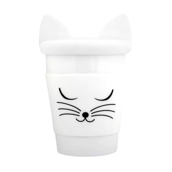 Mug et couvercle porcelaine et silicone