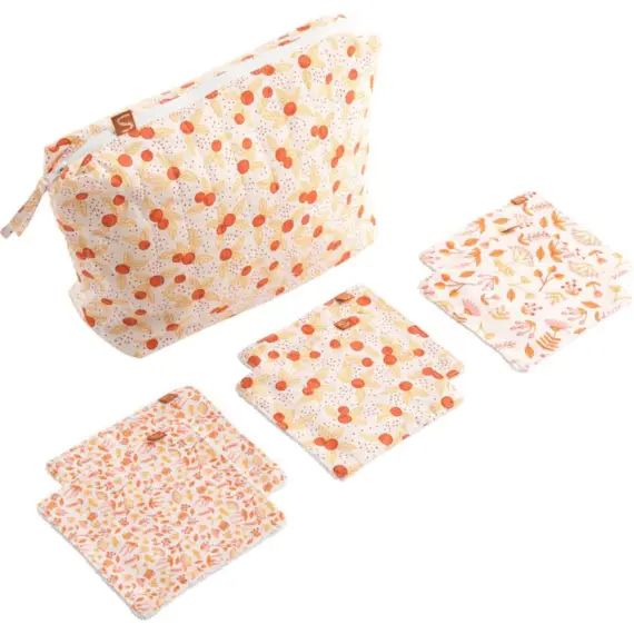 Trousse de toilette en coton blanc