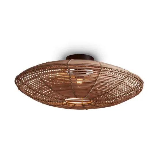 Plafonnier rotin  naturel, h. 14cm