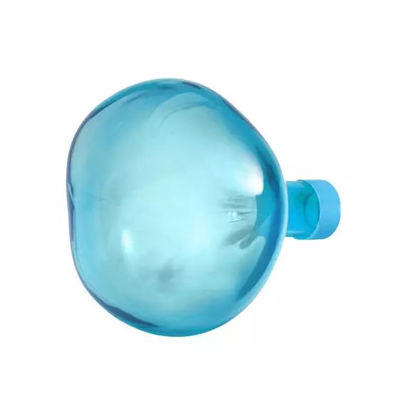 Patère Bubble en Verre, Verre soufflé moulé – Couleur Bleu – 15 x 20.8 x 13 cm – Designer Studio Vaulot & Dyèvre