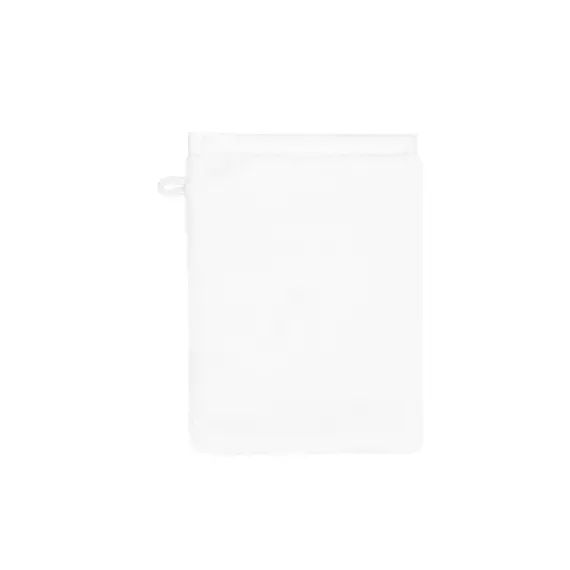 Gant de toilette en coton blanc 15 x 21 cm