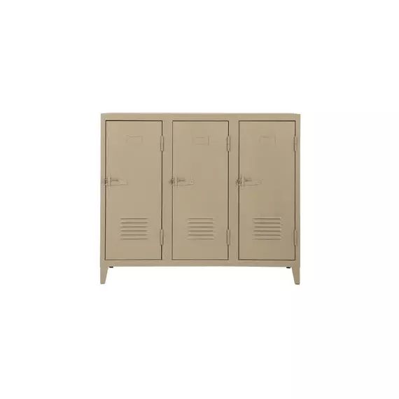 Rangement Vestiaire en Métal, Acier laqué – Couleur Beige – 120 x 40 x 102 cm – Designer Chantal Andriot