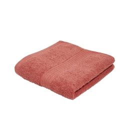Serviette de bain uni en Coton Rouge 50×90 cm