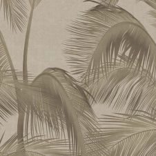 Papier peint panoramique PANORAMA palm fibre doré intissé l.424 x H.280 cm