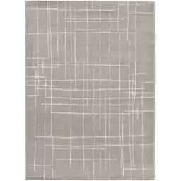 Tapis géométrique gris, 140X200 cm