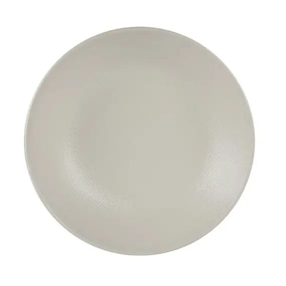 Lot de 6 grande assiettes creuse    25 cm  en grès  blanc