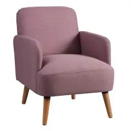 Fauteuil  rembourré tissu violet