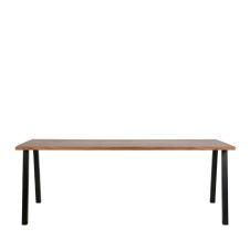 Table à manger en bois clair et métal 200×90 cm