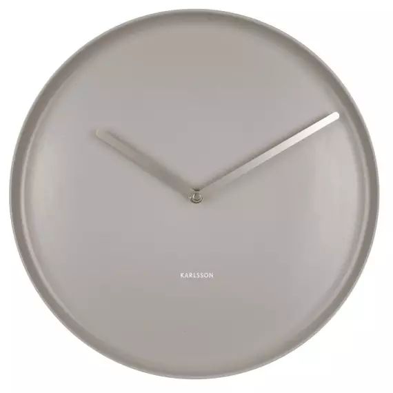 Horloge plate en porcelaine gris diam 35cm