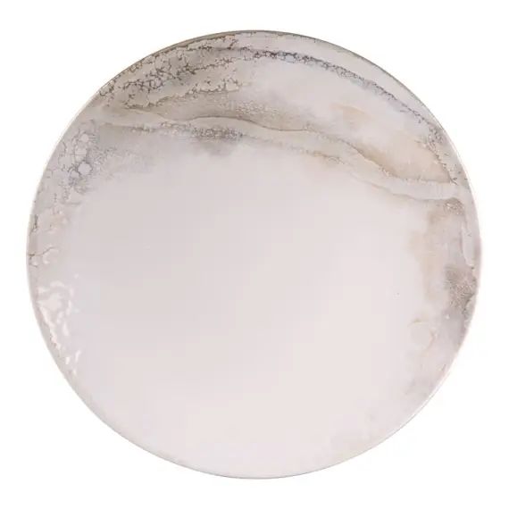 Assiette de présentation   32 cm en grès  blanc