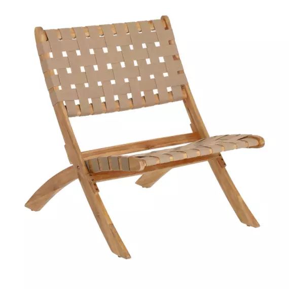 Chabeli – Chaise pliante design en bois – Couleur – Beige