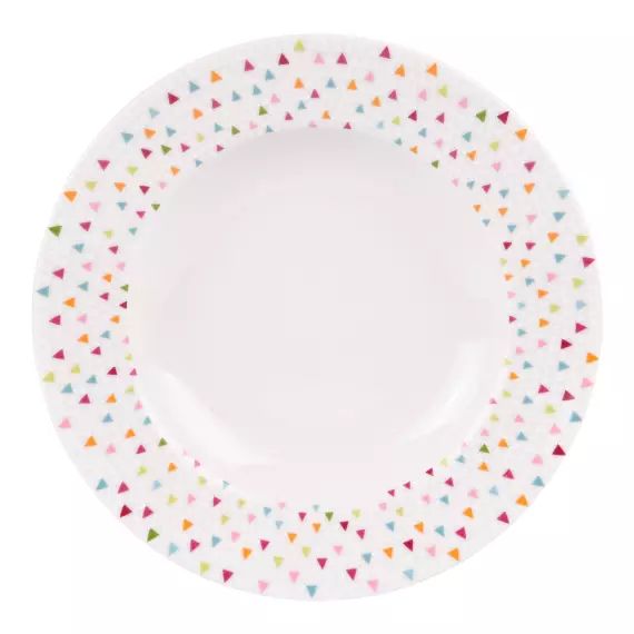 lot de 6 – Assiette creuse   22 cm  en porcelaine  blanc