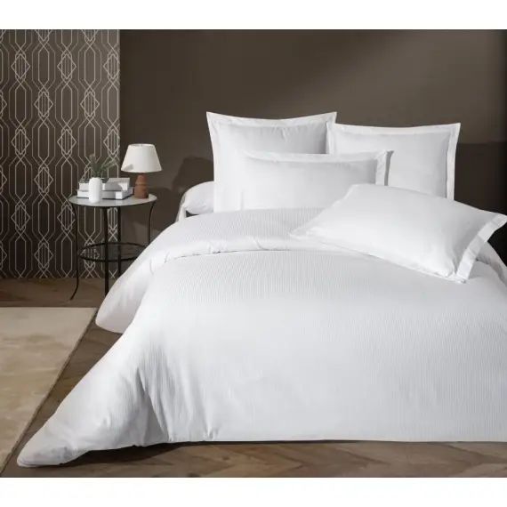 Housse de couette satin de coton rayé 140×200 cm