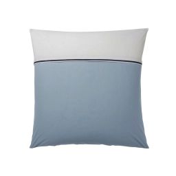 Taie d’oreiller en coton turquoise et blanc 63 x 63