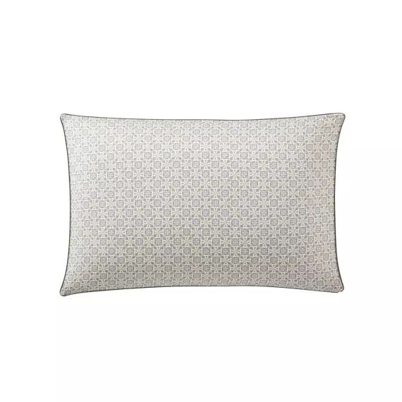 Taie d’oreiller en percale de coton beige 50×75