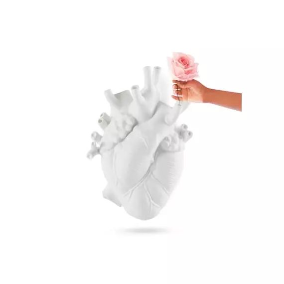 Vase Love in Bloom en Plastique, Résine – Couleur Blanc – 42 x 45.79 x 60 cm – Designer Marcantonio