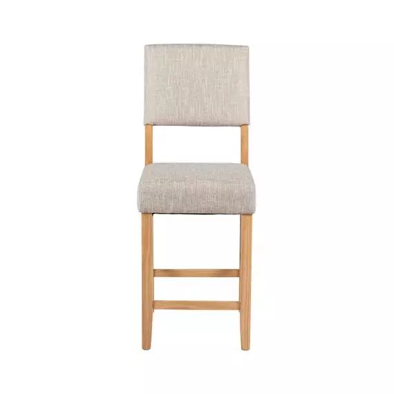 Tabouret de bar H.64 cm MARYSE tissu gris