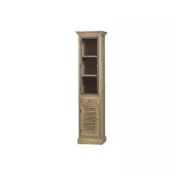 Colonne de salle de bain en bois avec porte vitrée gauche