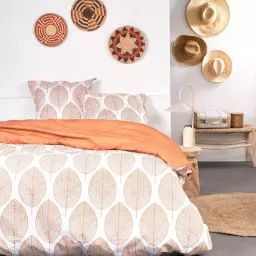 Parure de lit en Coton Orange 240×260 cm
