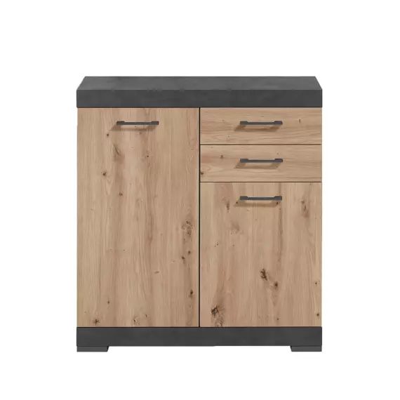 Buffet avec 2 Portes et 2 Tiroirs L80cm – Marron