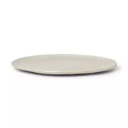 Assiette Flow en Céramique, Porcelaine émaillée – Couleur Blanc – 22.89 x 22.89 x 1.5 cm