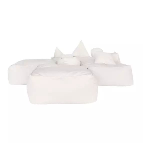 Canapé-pouf modulable en bouclette (4 modules)