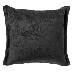 Housse de coussin noir en polyester-45×45 cm uni