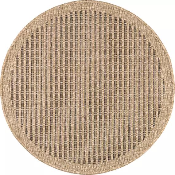 Tapis effet jute naturel marron 160×160