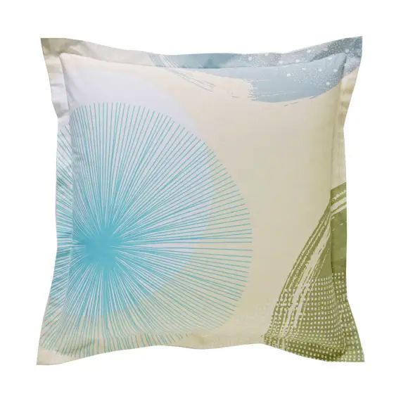 Taie d&rsquo;oreiller 63×63 bleue en coton