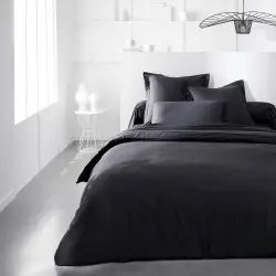 Housse de couette en Coton Gris anthracite 220×240 cm