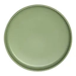 Lot de 6 assiettes à dessert amande 22 cm en grès vert