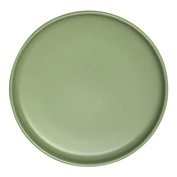 Lot de 6 assiettes à dessert   amande 22 cm  en grès  vert