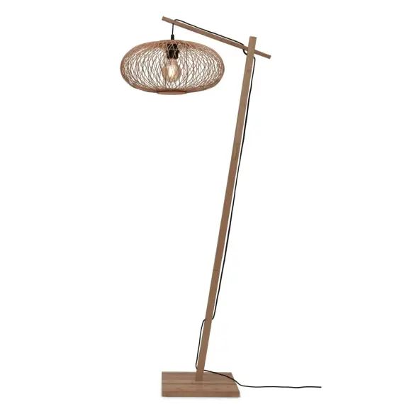 Lampadaire bambou abat-jour bambou naturel, h. 150cm