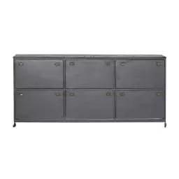 Buffet en métal gris 213 cm