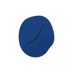 Horloge murale Melt en Bois, MDF – Couleur Bleu – 28 x 33 x 4 cm