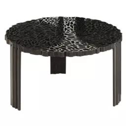 Table basse T-Table en Plastique, PMMA – Couleur Noir – 60 x 60 x 28 cm – Designer Patricia Urquiola