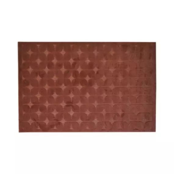 Tapis extérieur/intérieur motif en relief terra cotta 195×275