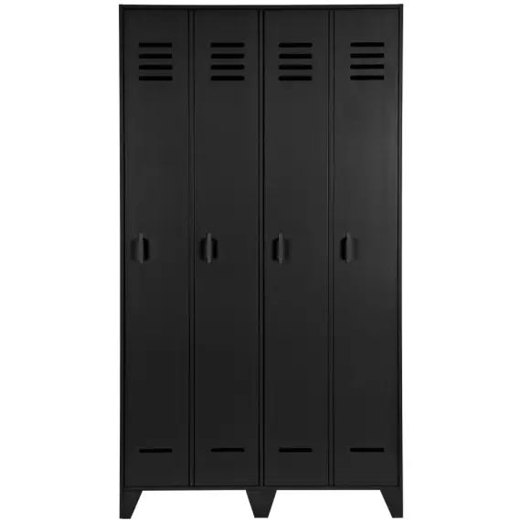 Armoire vestiaire 2 portes noir