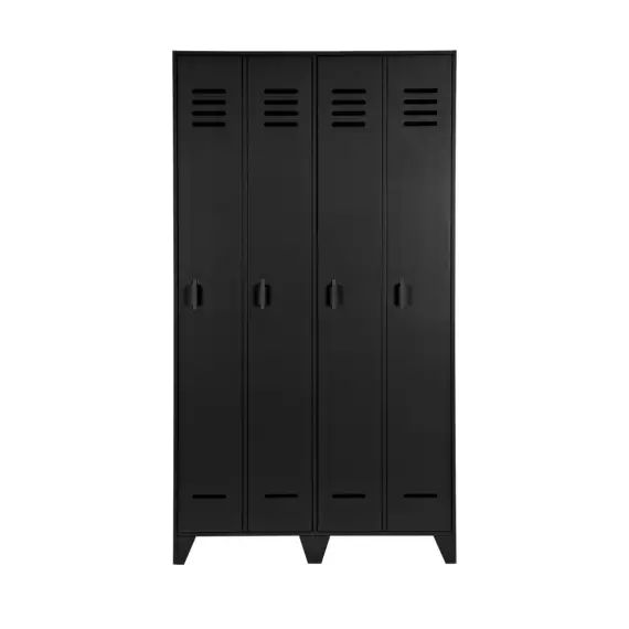 Armoire vestiaire 2 portes noir