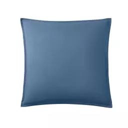 Taie d’oreiller unie en coton bleu 64×64