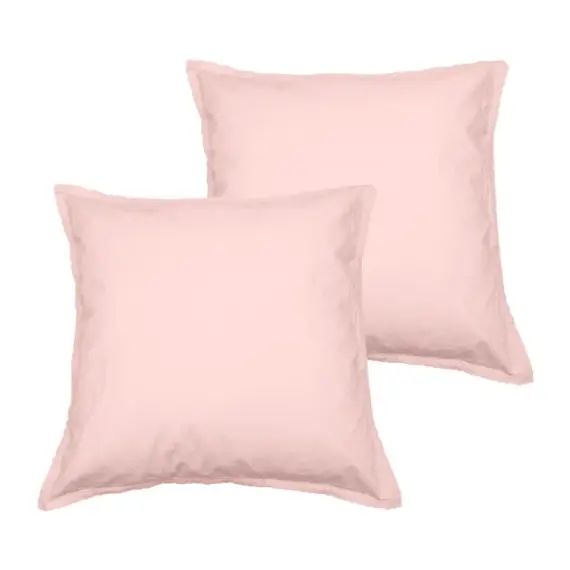 Lot de 2 taies d&rsquo;oreiller en coton  poudre 65×65 cm