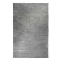 Tapis motif géométrique à relief gris taupe 225×160